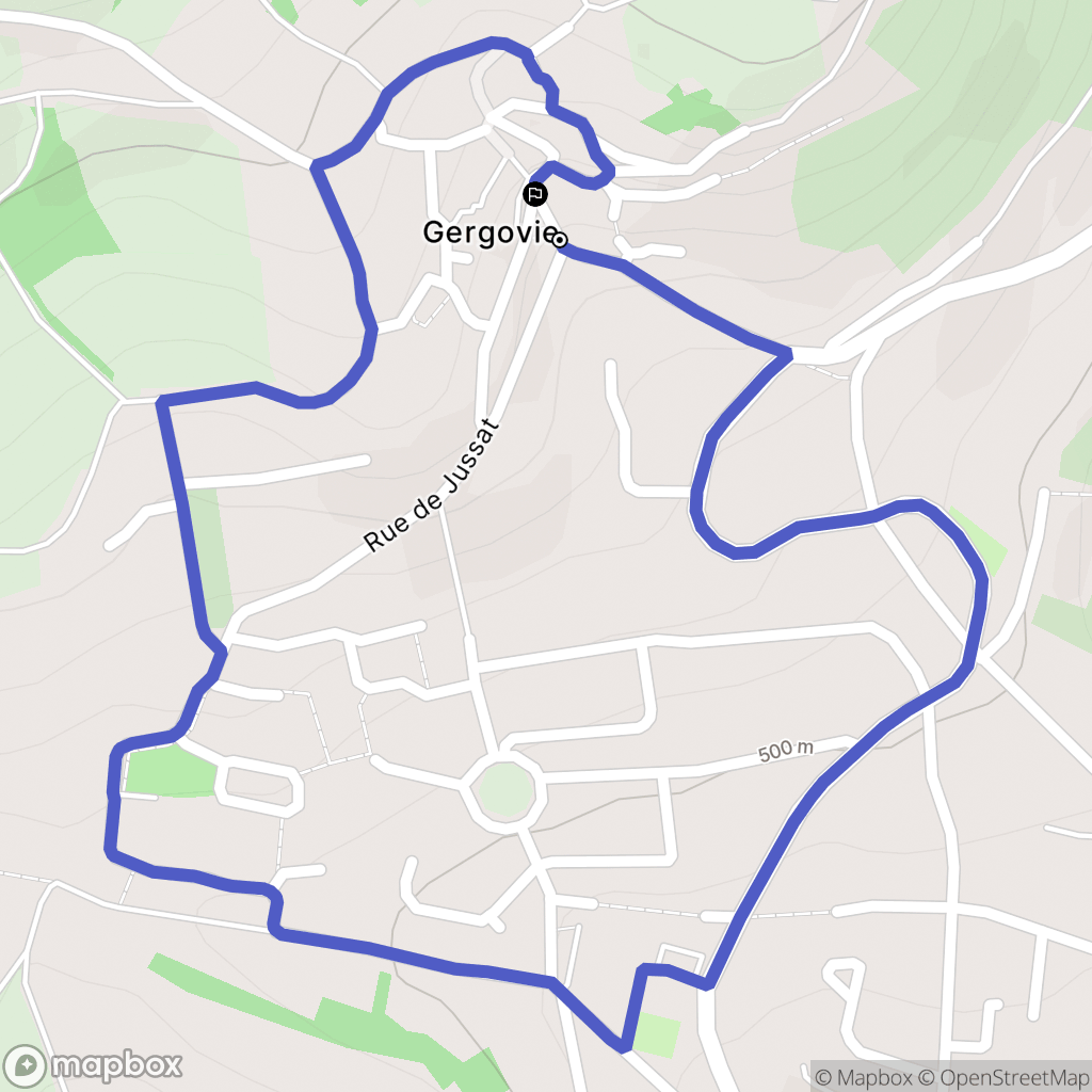 La Roche-Blanche : carte du parcours de randonnée - France