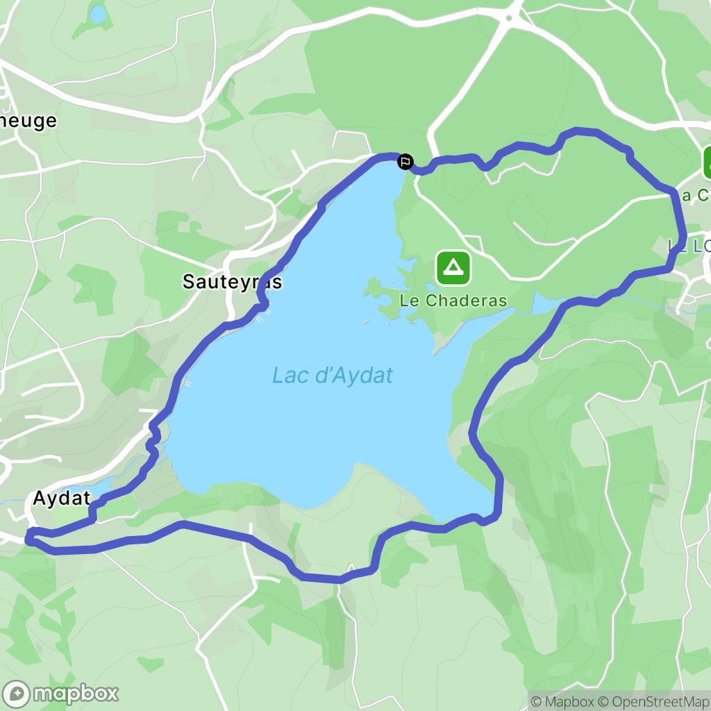 Aydat : carte du parcours de randonnée - France