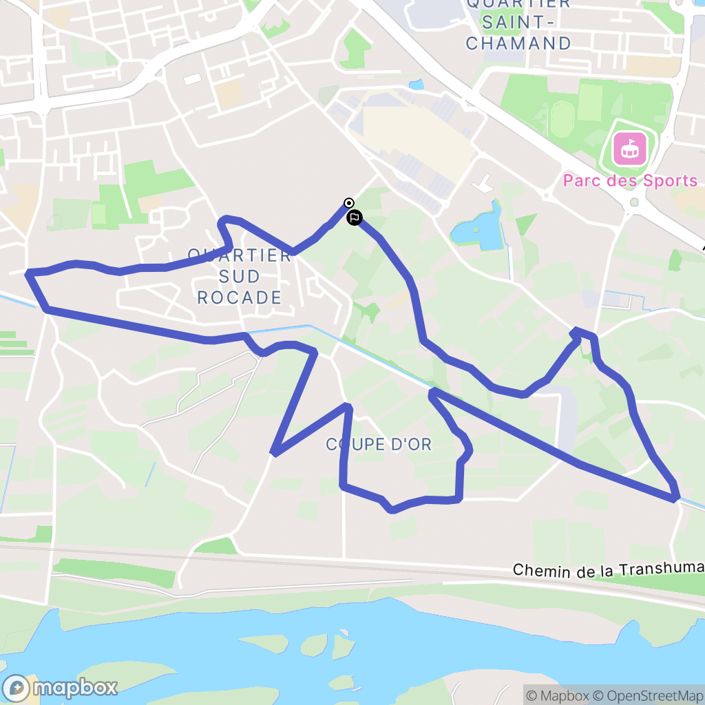 Avignon : carte du parcours de randonnée - France