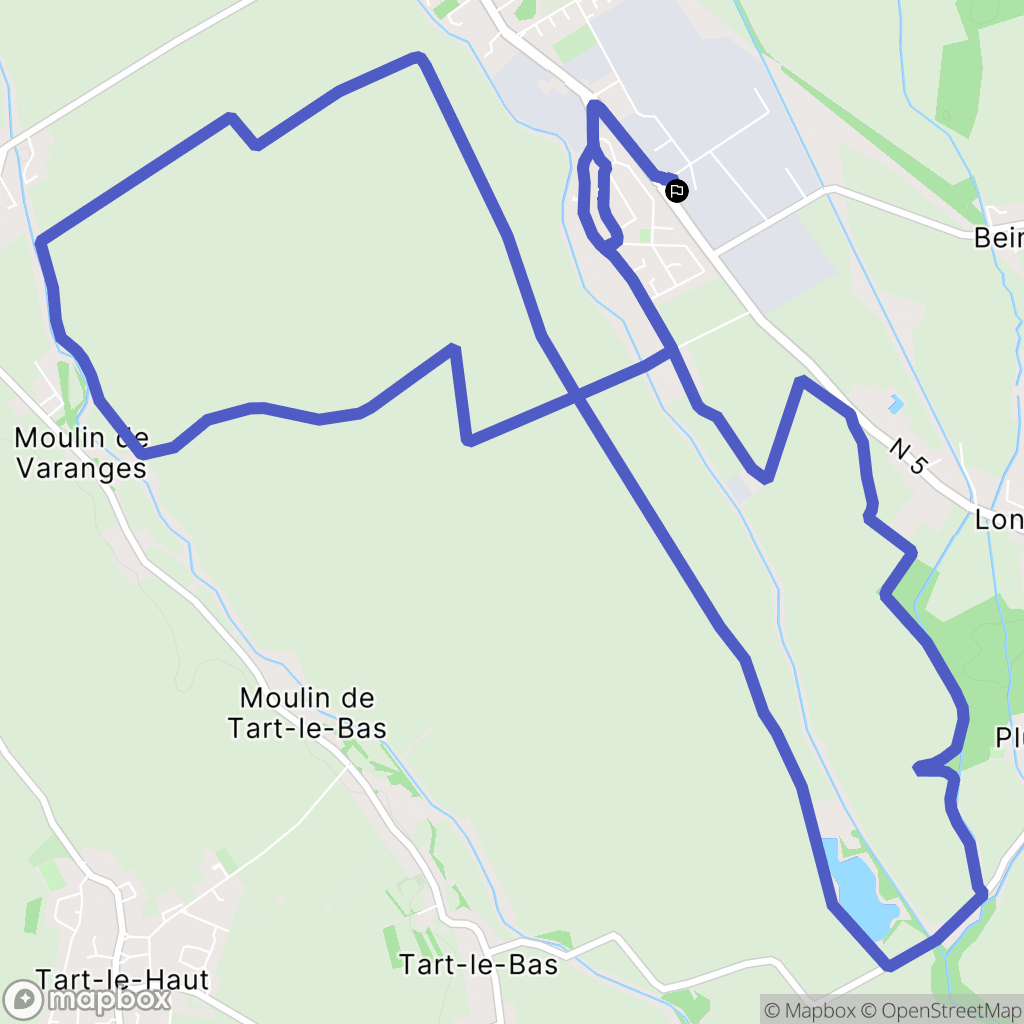 Genlis : carte du parcours de randonnée - France