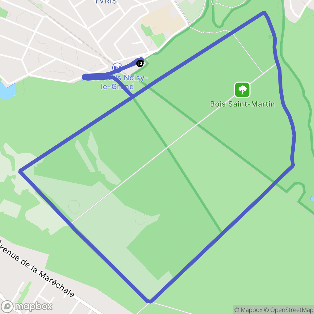 Noisy-le-Grand : carte du parcours de randonnée - France
