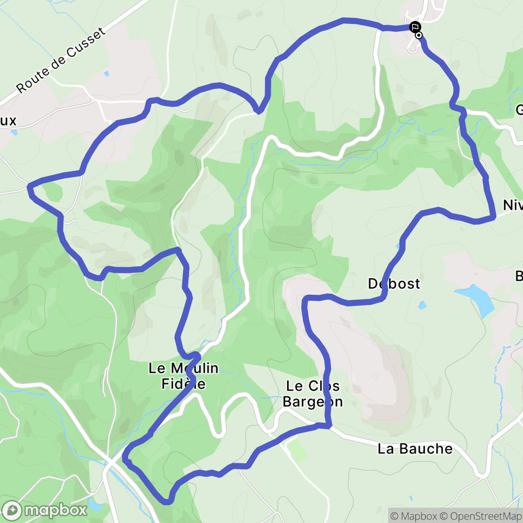 Molles : carte du parcours de randonnée - France