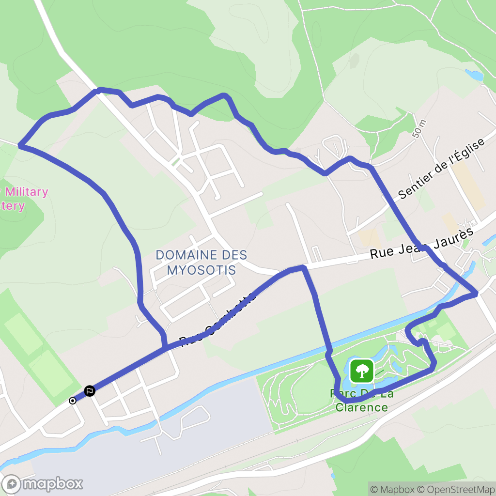 Lapugnoy : carte du parcours de randonnée - France