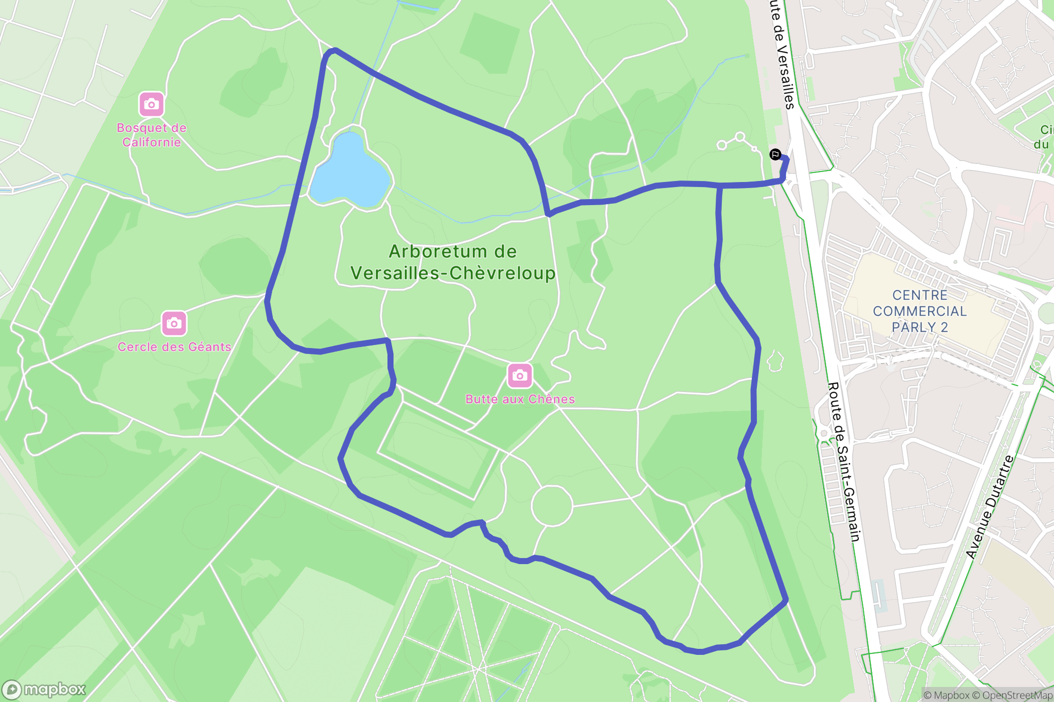 Le Chesnay-Rocquencourt : carte du parcours de randonnée - France