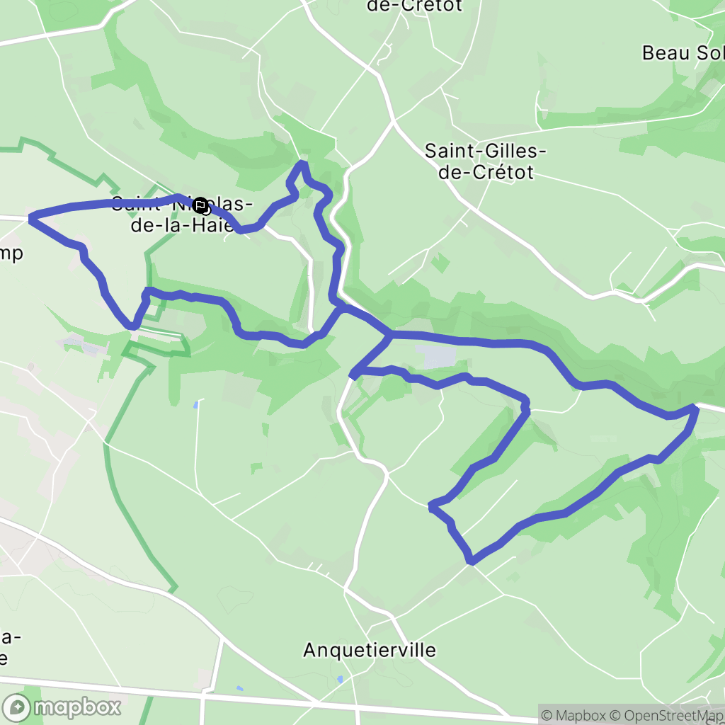 Saint-Nicolas-de-la-Haie : carte du parcours de randonnée - France