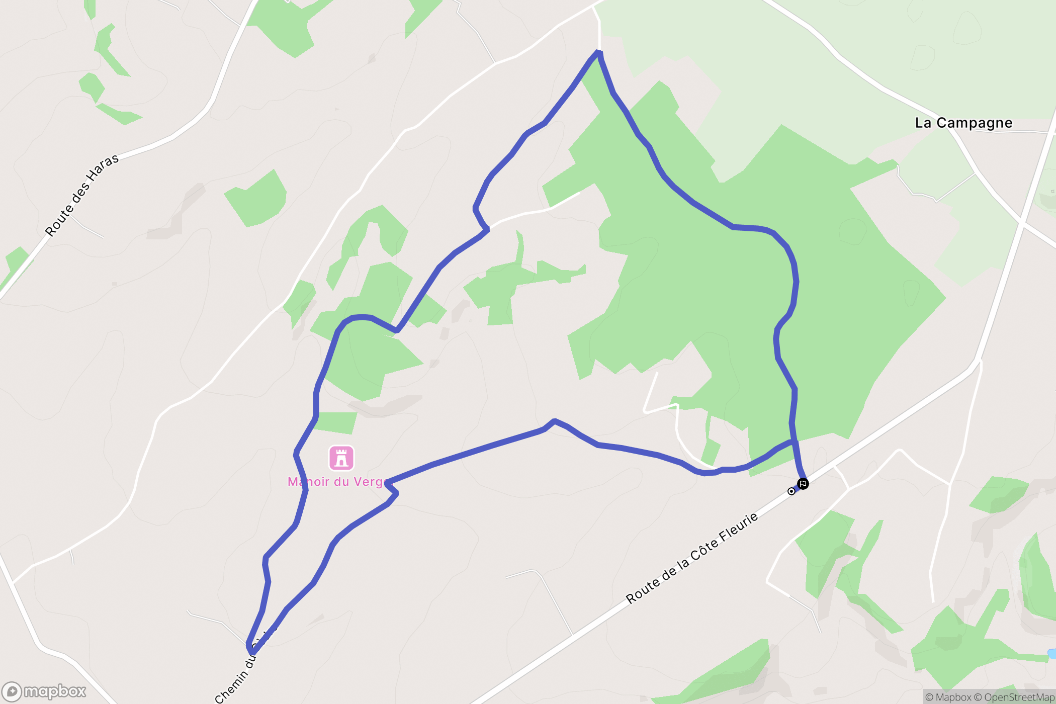 Livarot-Pays-d'Auge : carte du parcours de randonnée - France
