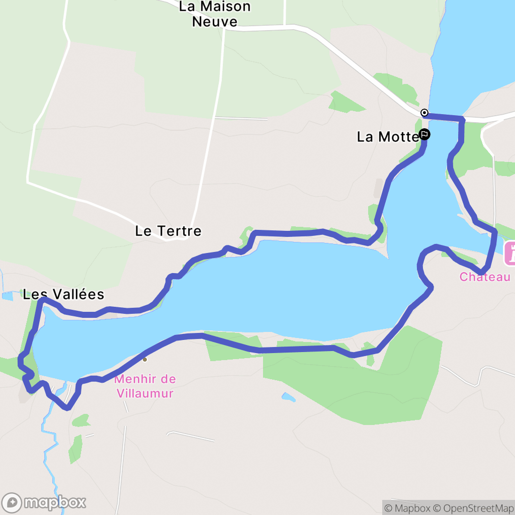 Champeaux : carte du parcours de randonnée - France