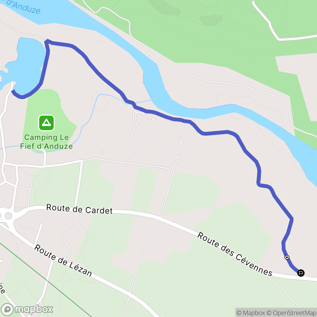 Lézan : carte du parcours de randonnée - France