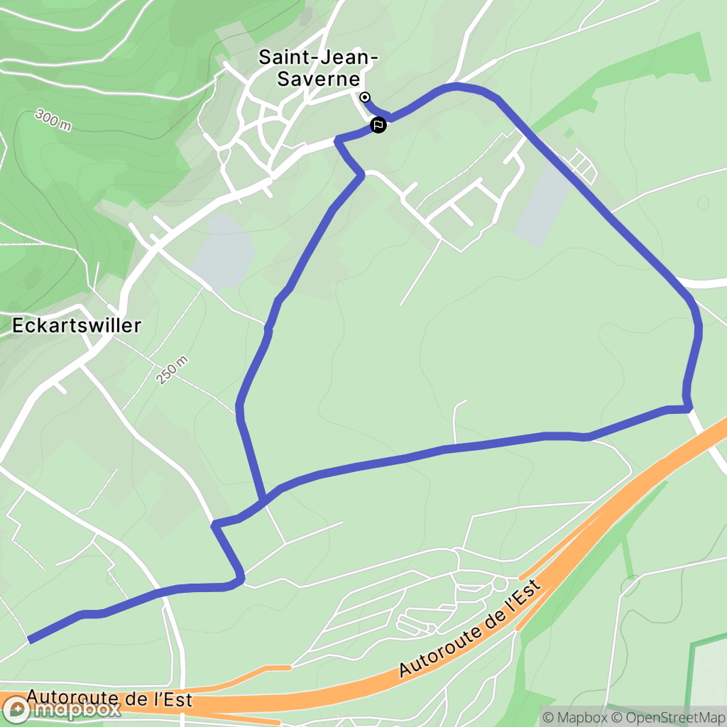 Saint-Jean-Saverne : carte du parcours de randonnée - France
