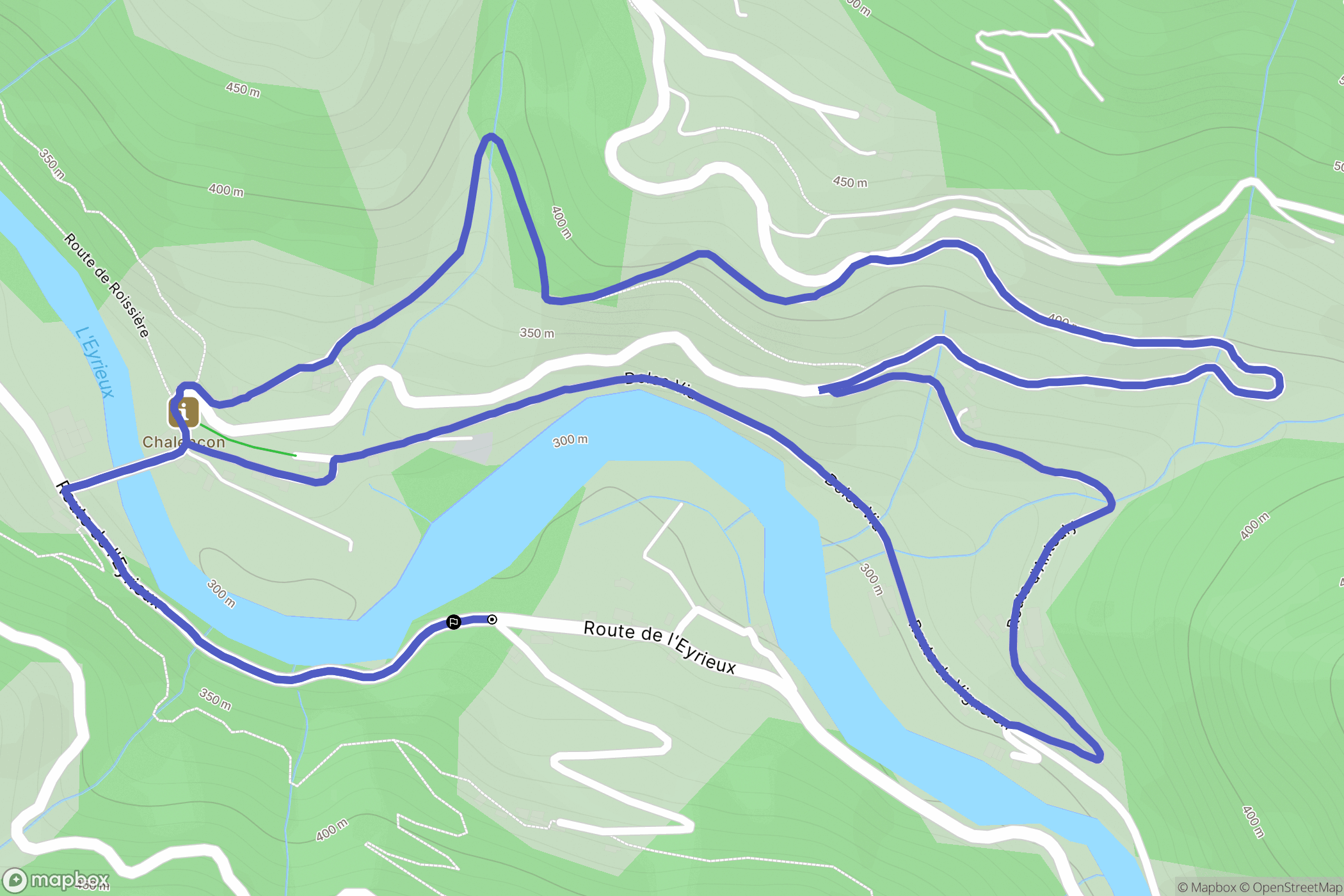 Beauvène : carte du parcours de randonnée - France