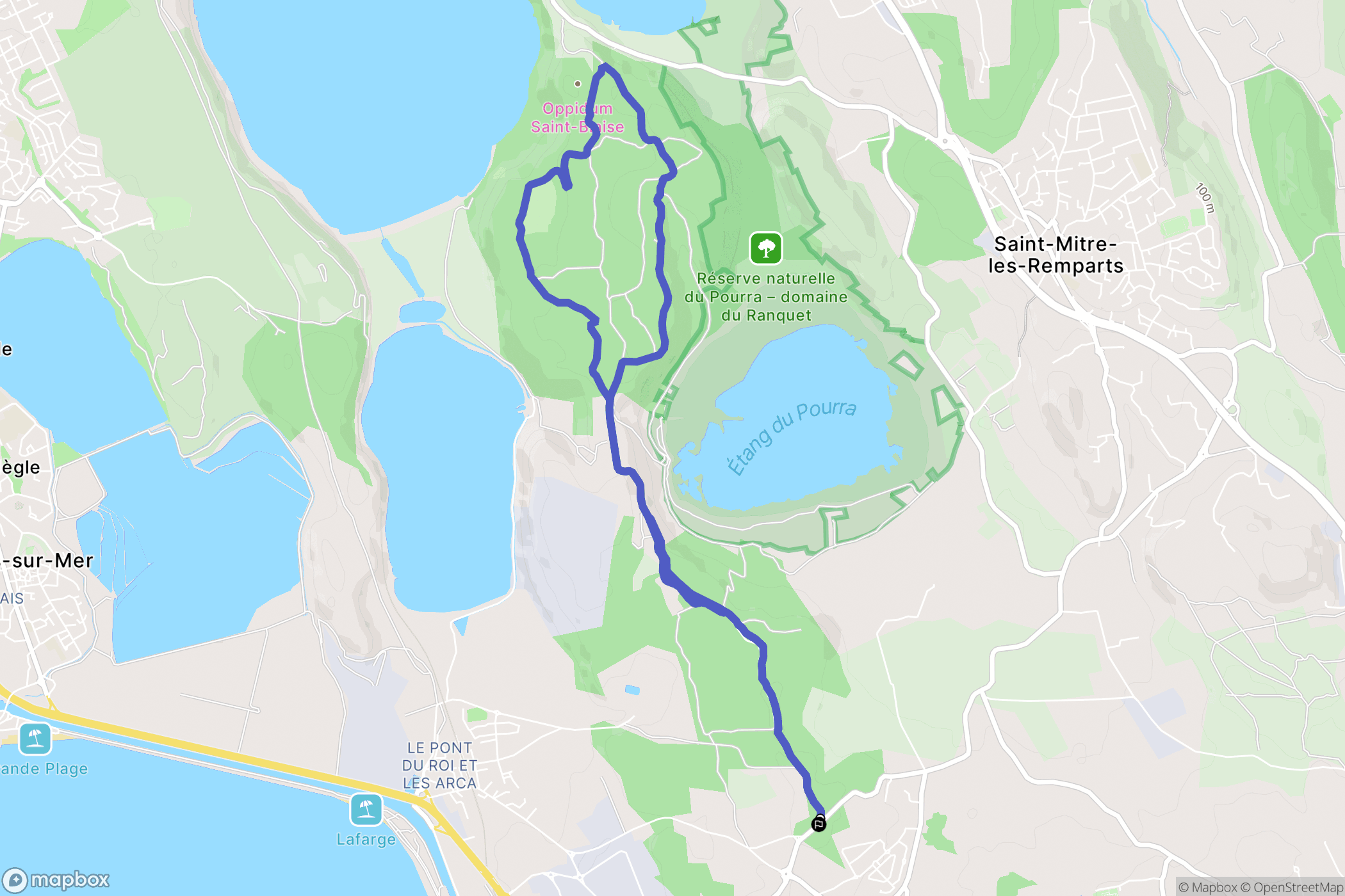 Port-de-Bouc : carte du parcours de randonnée - France