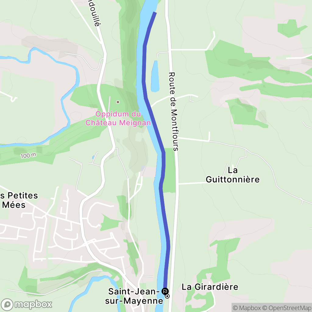 Saint-Jean-sur-Mayenne : carte du parcours de randonnée - France