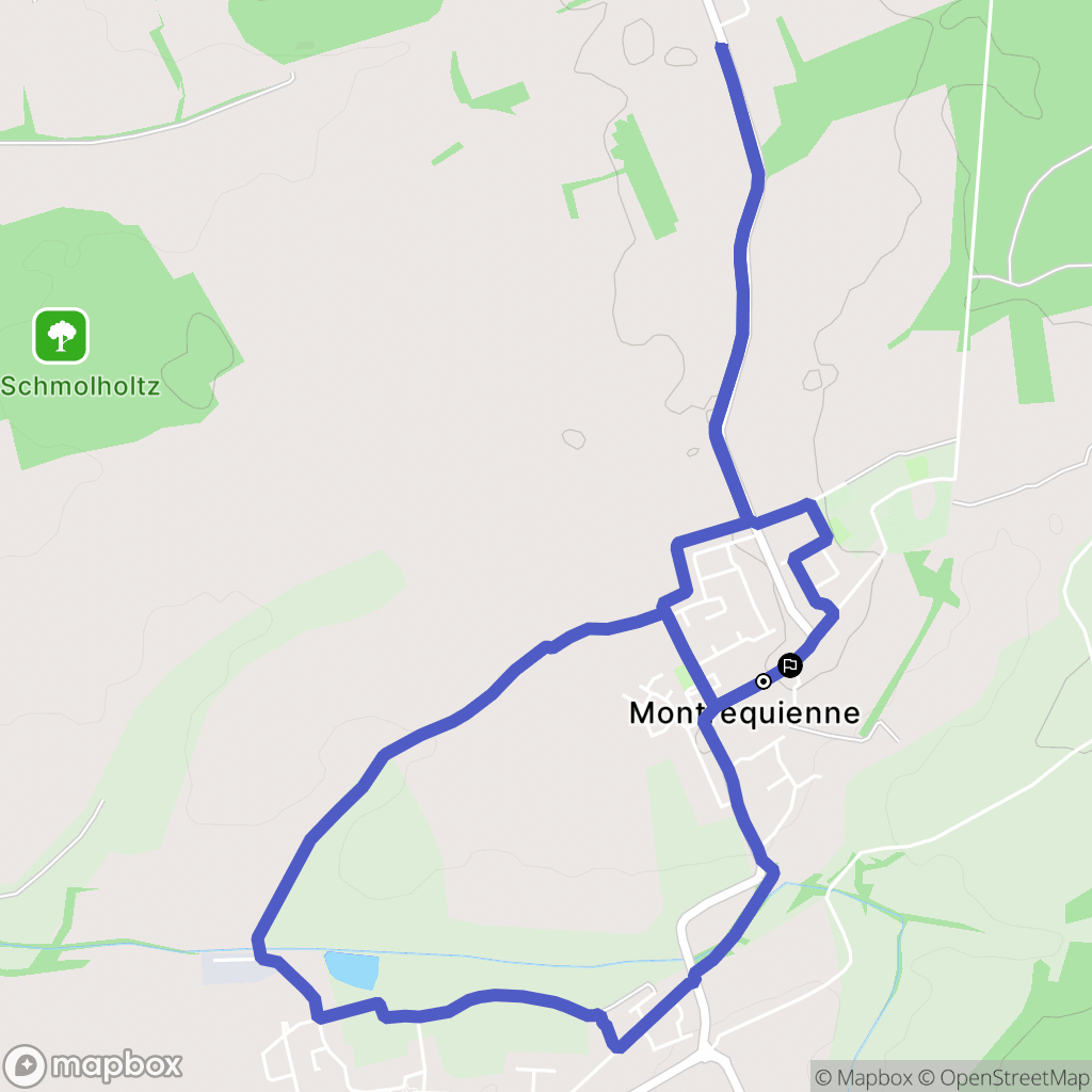 Rurange-lès-Thionville : carte du parcours de randonnée - France
