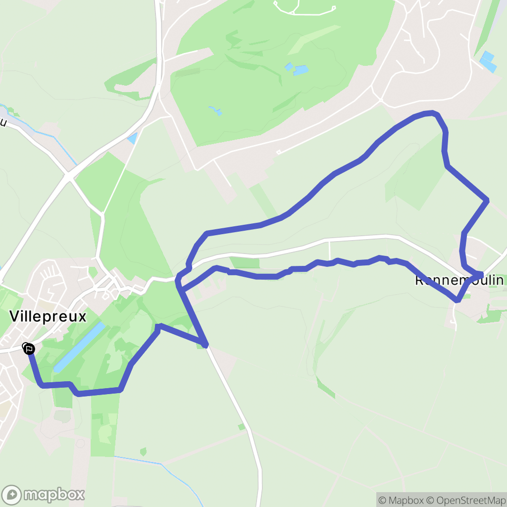 Villepreux : carte du parcours de randonnée - France