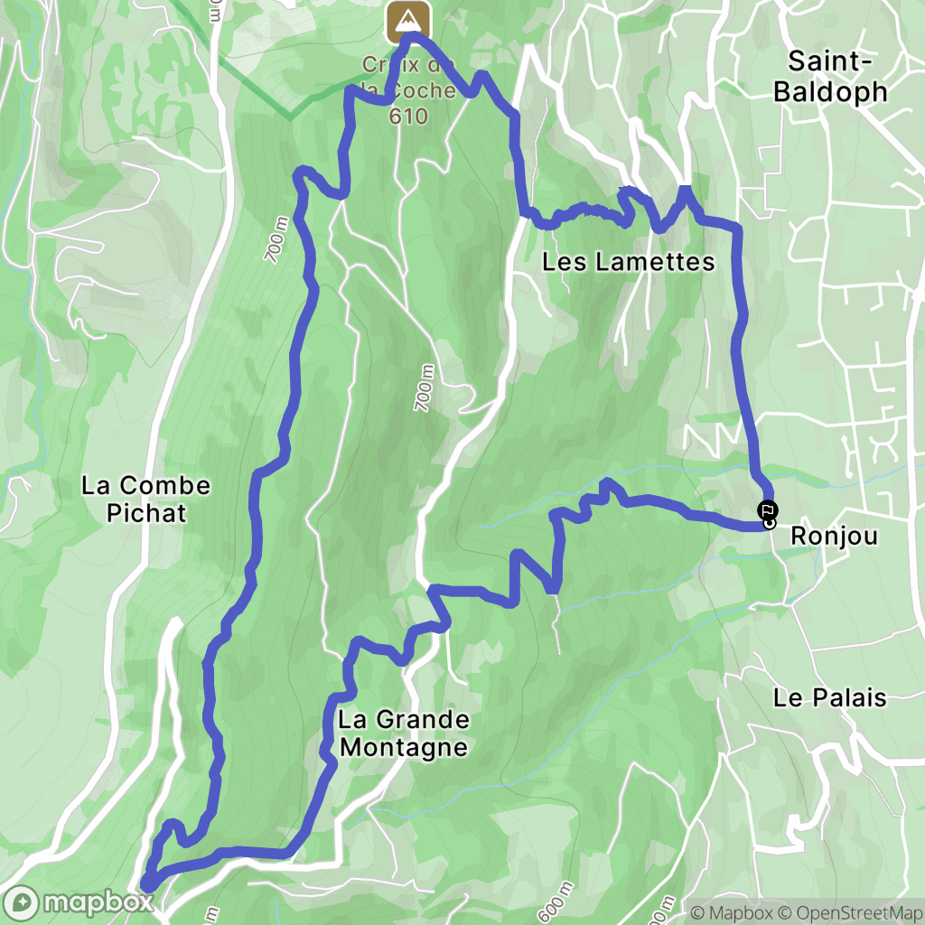 Saint-Baldoph : carte du parcours de randonnée - France