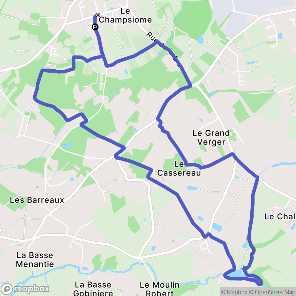 Pont-Saint-Martin : carte du parcours de randonnée - France