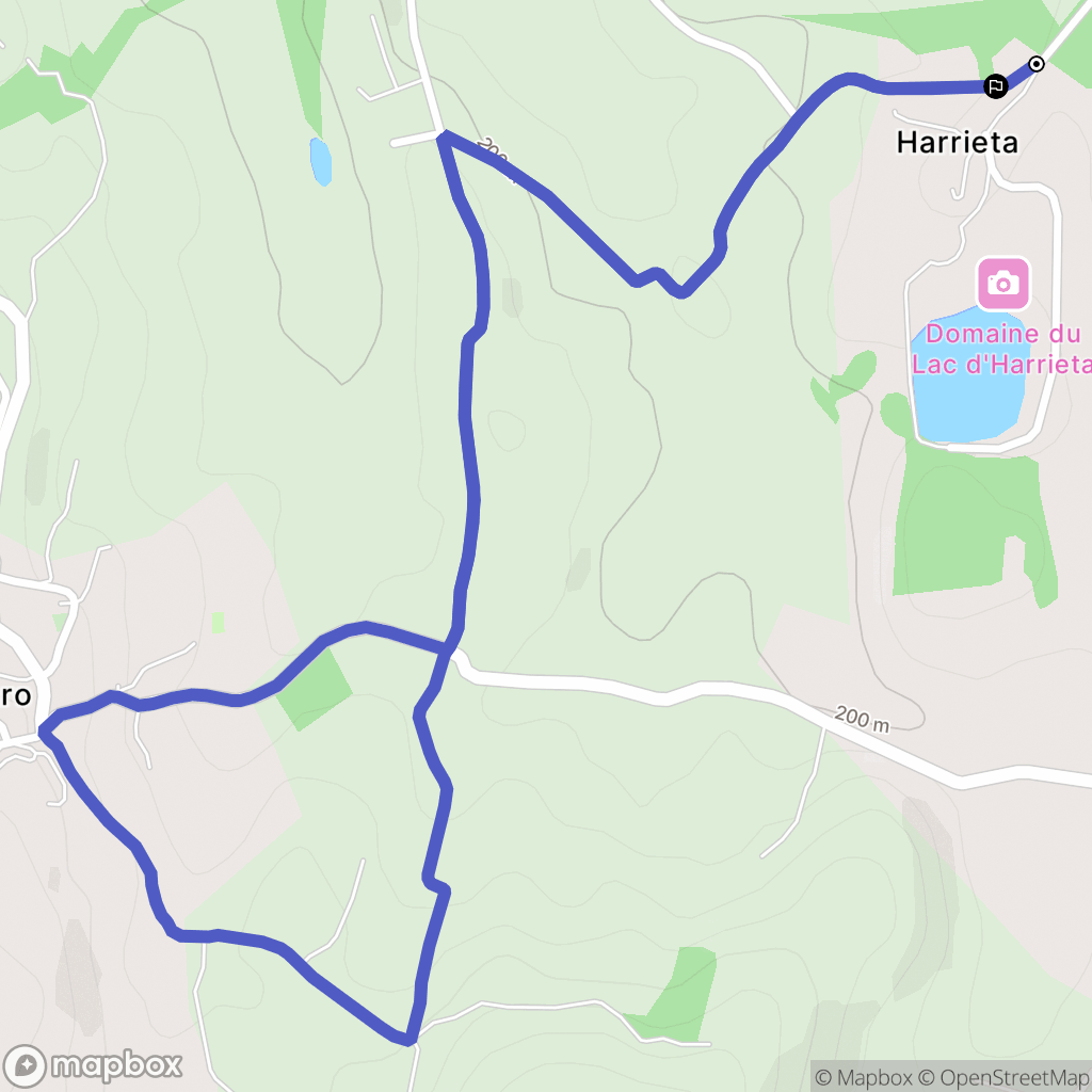 Saint-Jean-le-Vieux : carte du parcours de randonnée - France