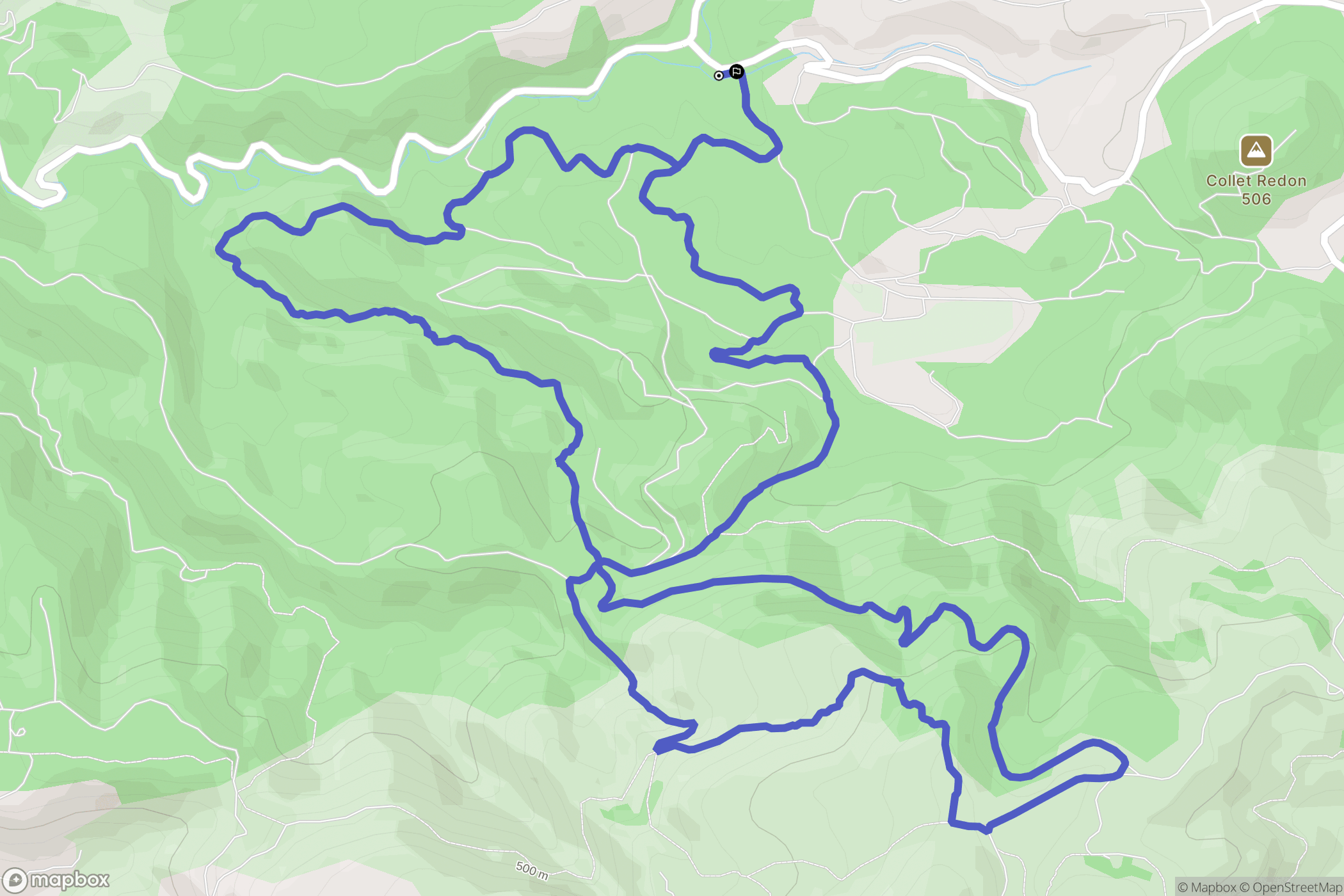 Allauch : carte du parcours de randonnée - France