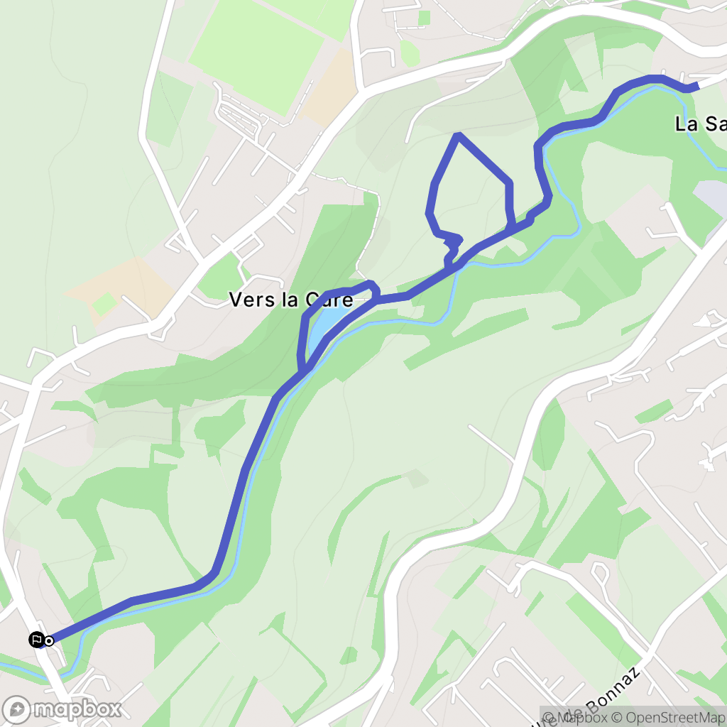 Fillinges : carte du parcours de randonnée - France