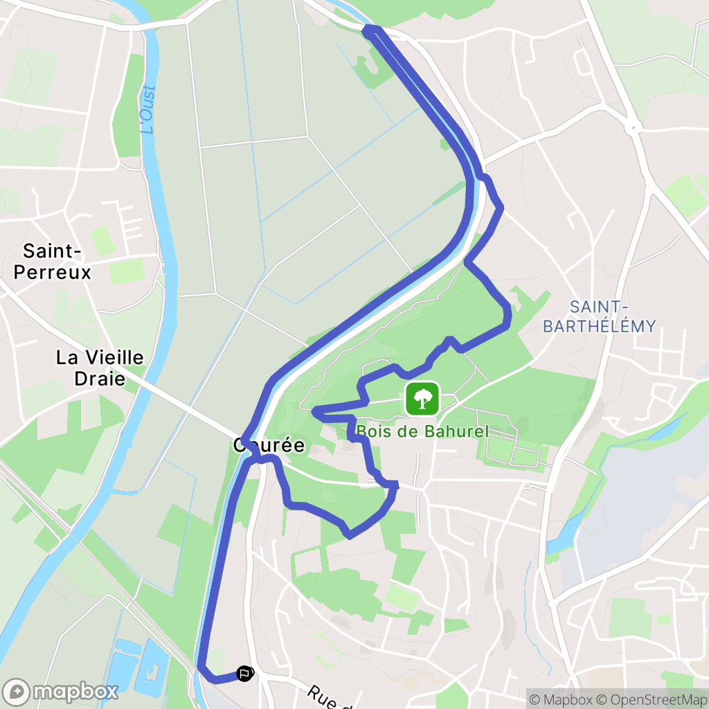 Redon : carte du parcours de randonnée - France