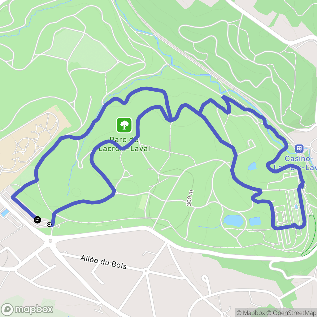 Charbonnières les Bains : carte du parcours de randonnée - France