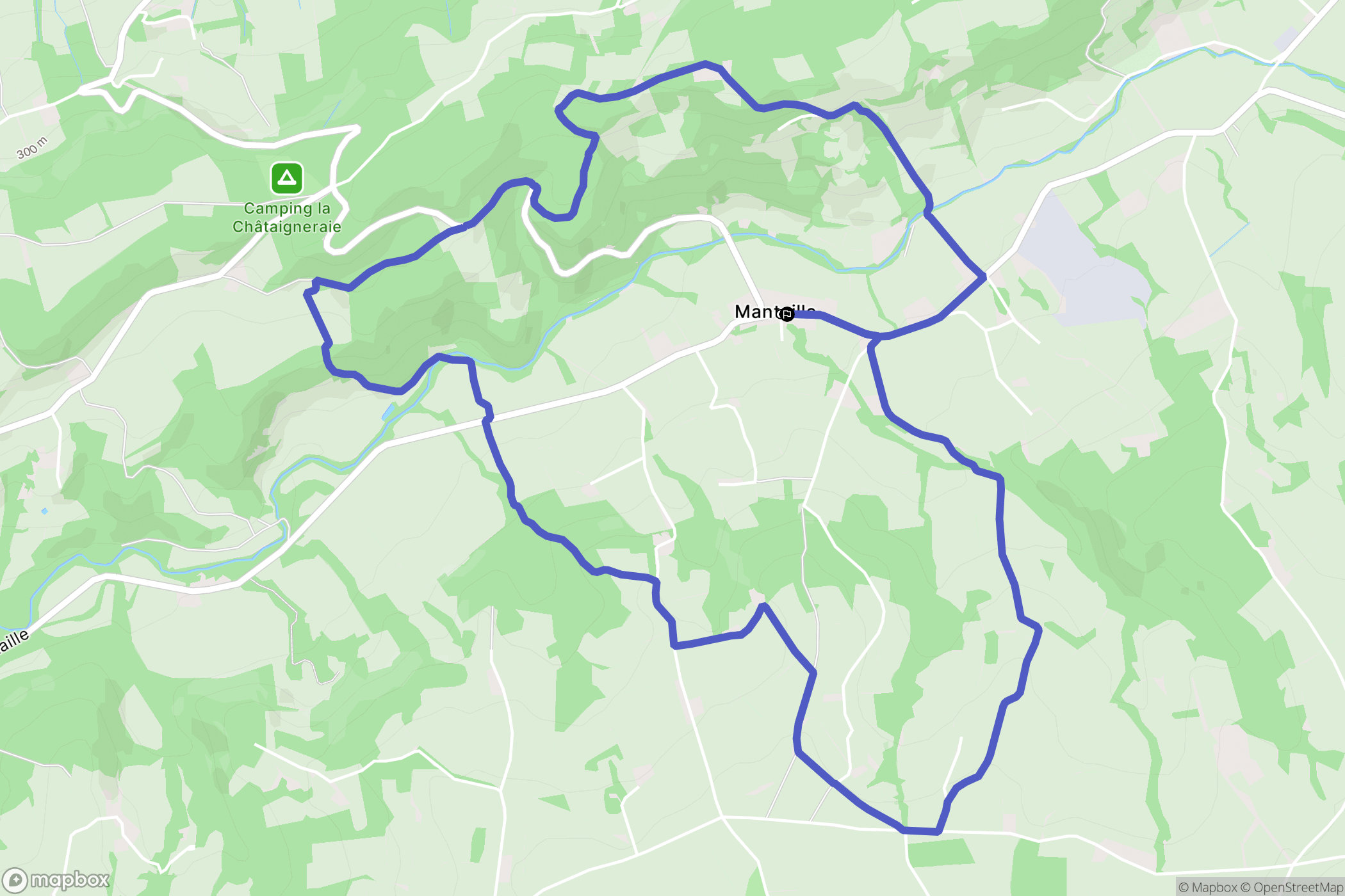 Mantaille : carte du parcours de randonnée - France