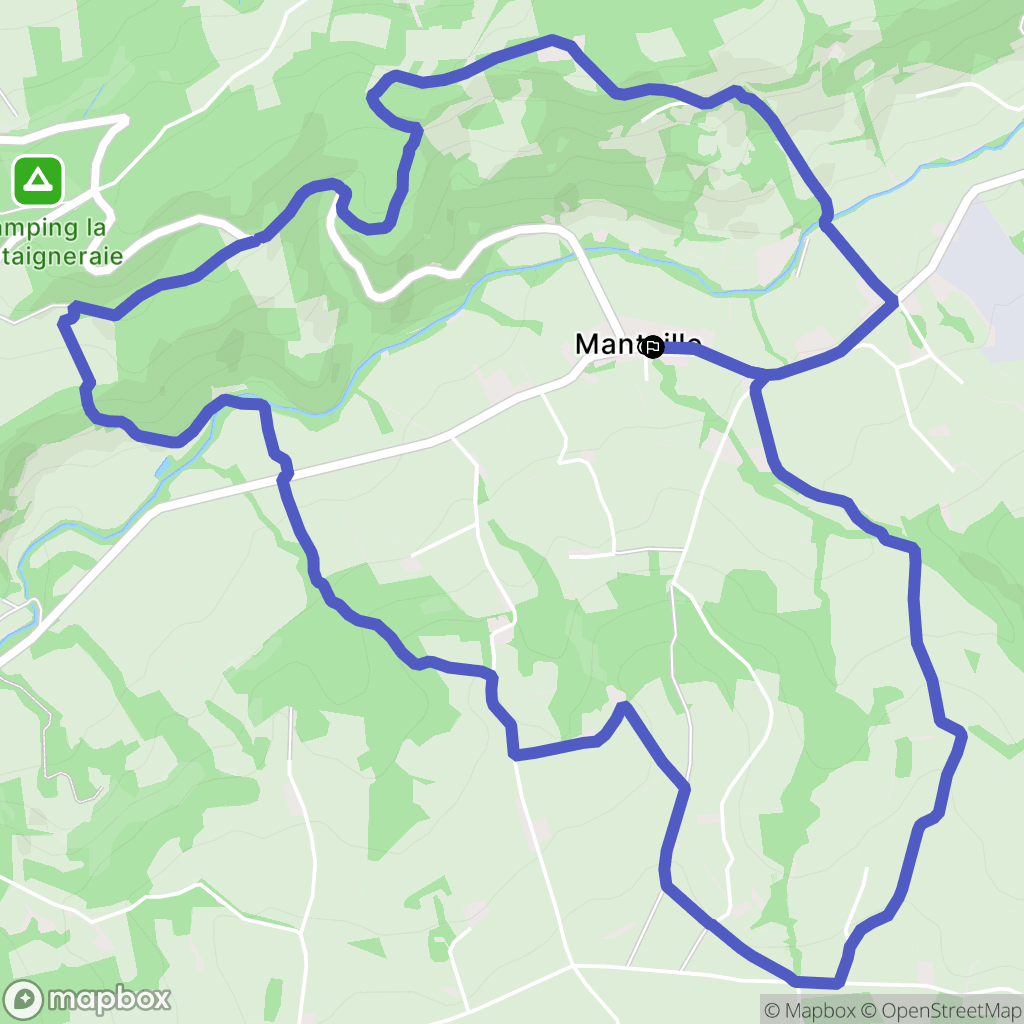 Mantaille : carte du parcours de randonnée - France