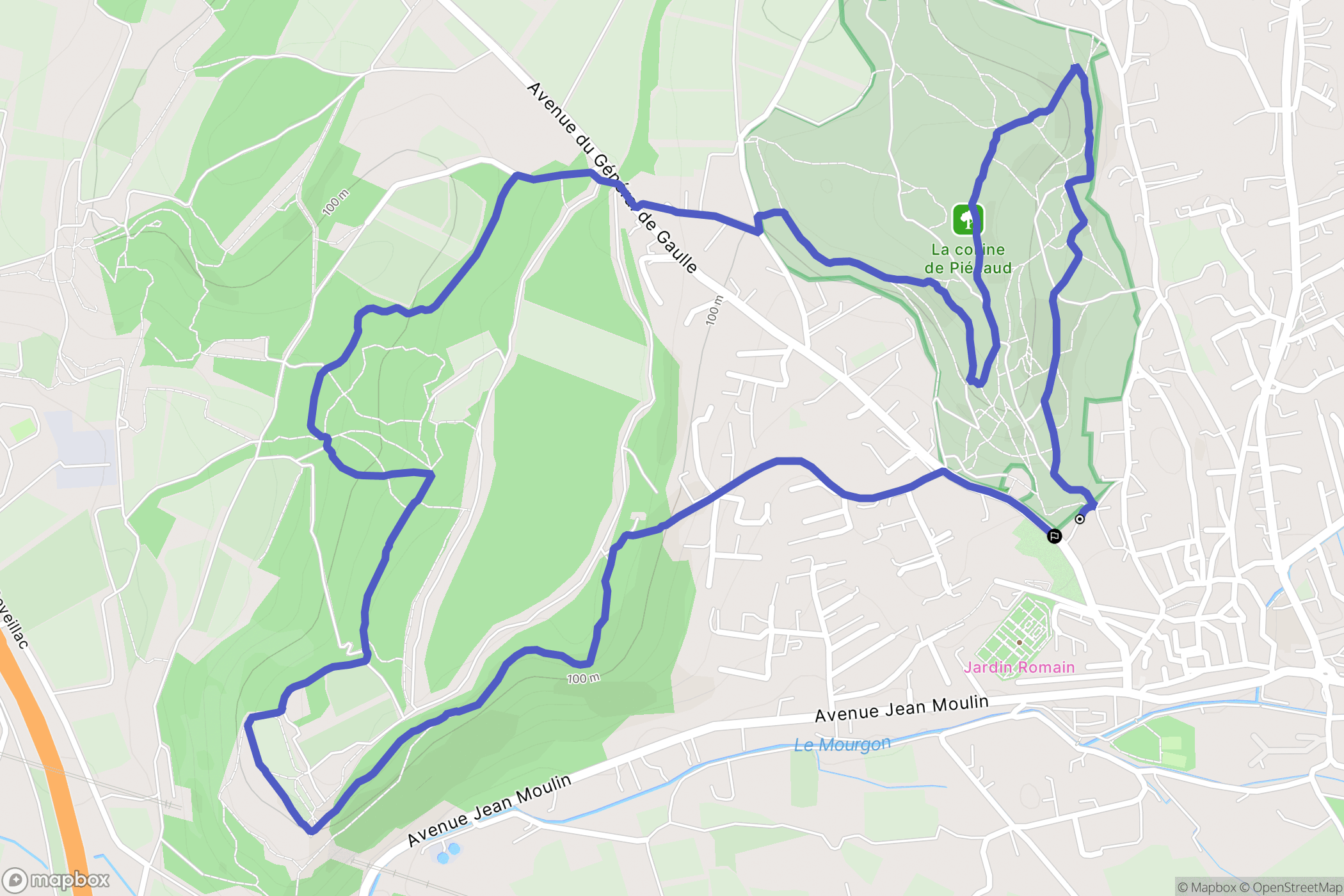 Caumont-sur-Durance : carte du parcours de randonnée - France