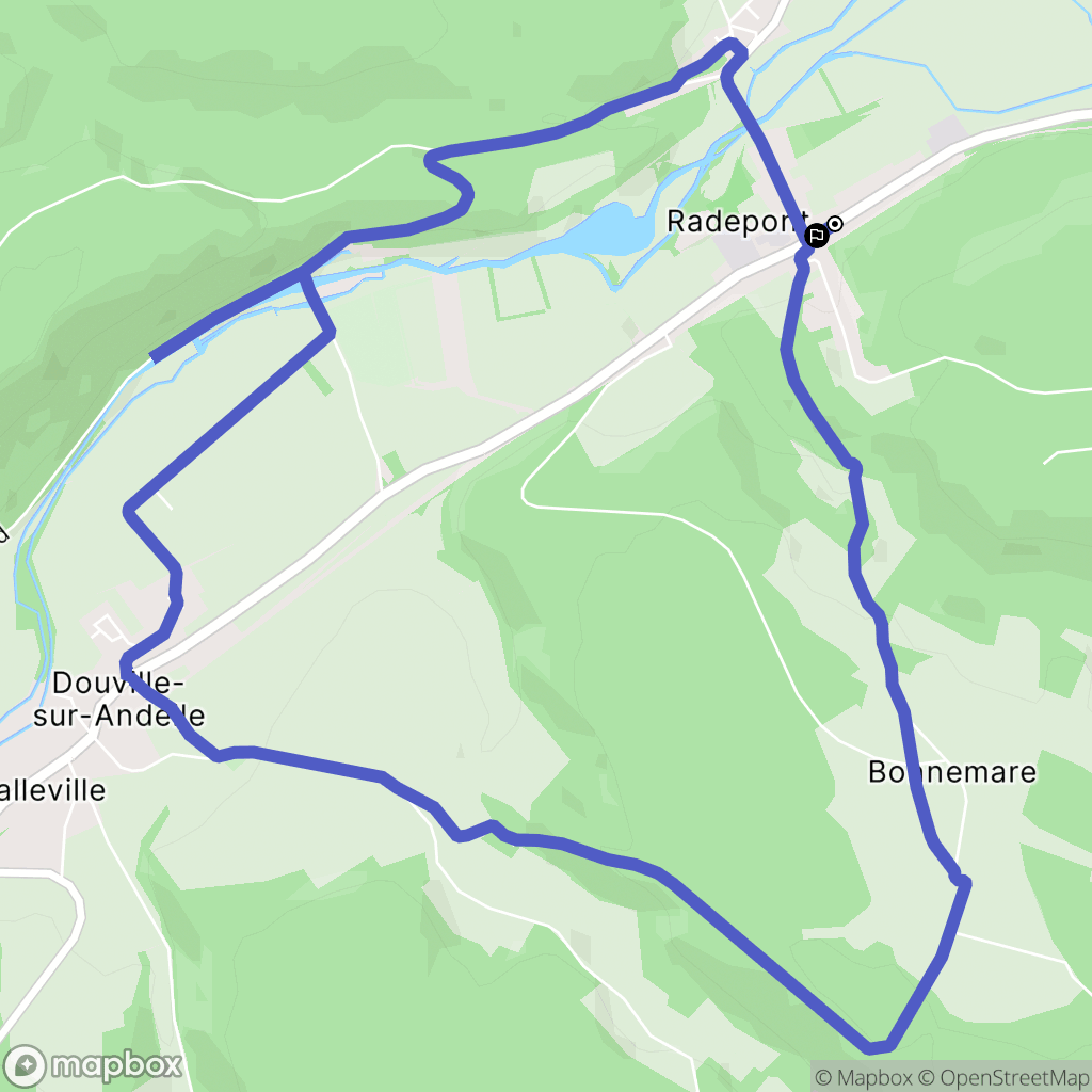 Radepont : carte du parcours de randonnée - France