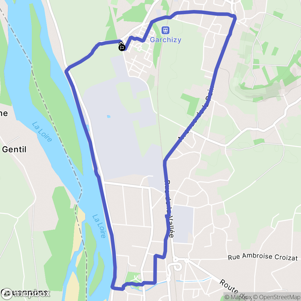 Garchizy : carte du parcours de randonnée - France