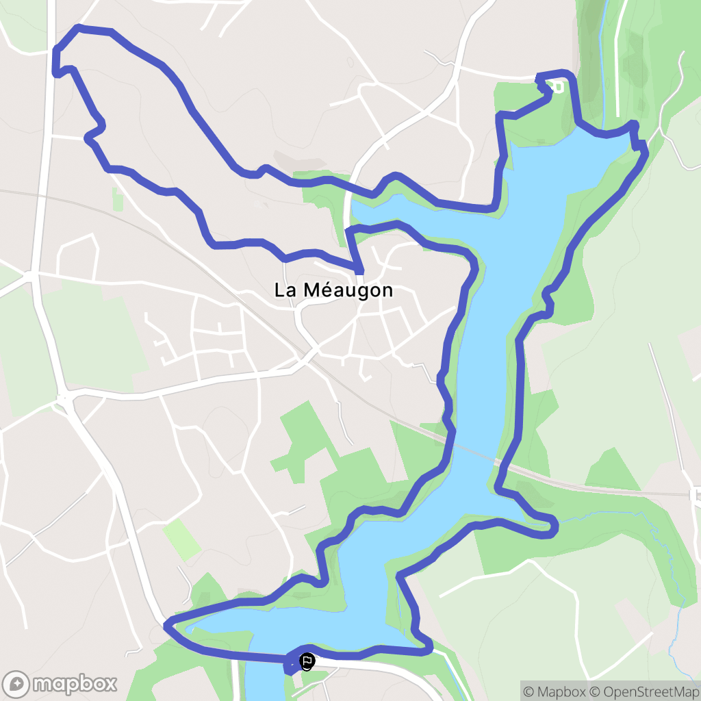 Méaugon : carte du parcours de randonnée - France