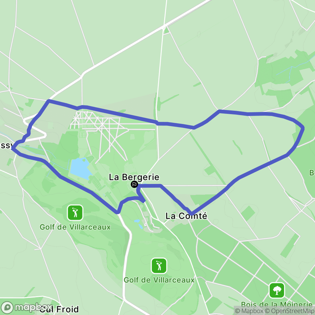 Chaussy : carte du parcours de randonnée - France