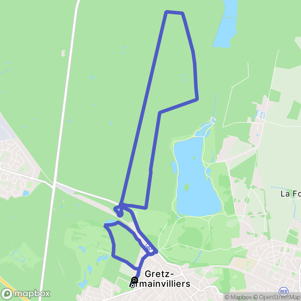 Gretz-Armainvilliers : carte du parcours de randonnée - France