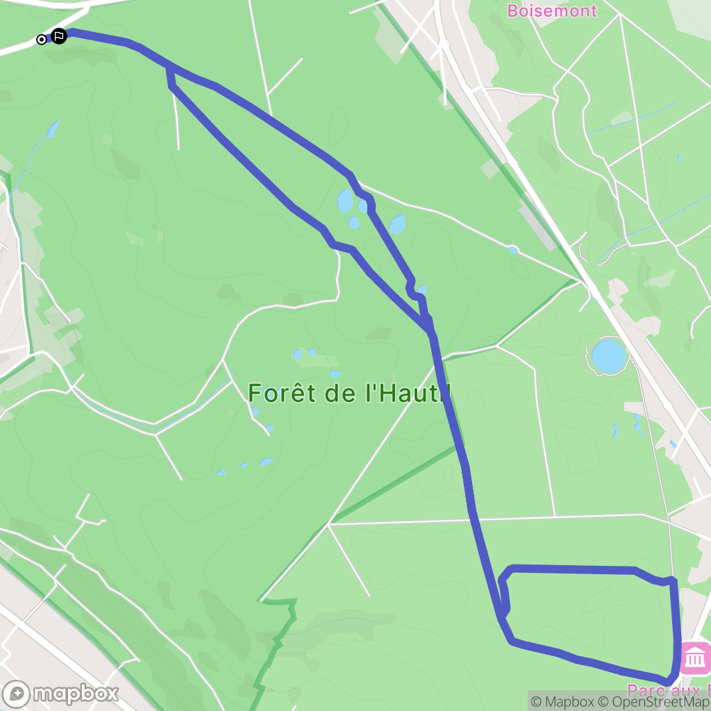 Vaux-sur-Seine : carte du parcours de randonnée - France