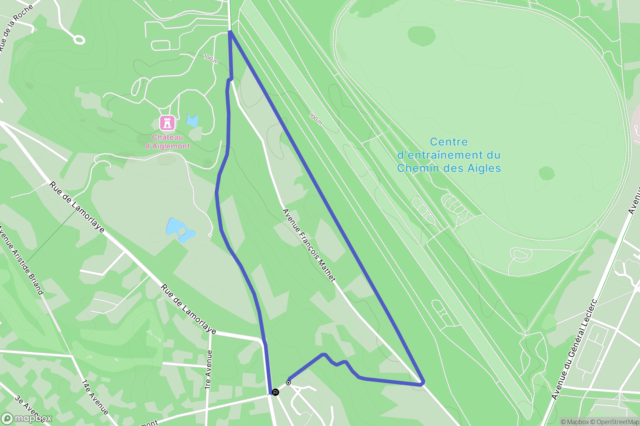 Lamorlaye : carte du parcours de randonnée - France