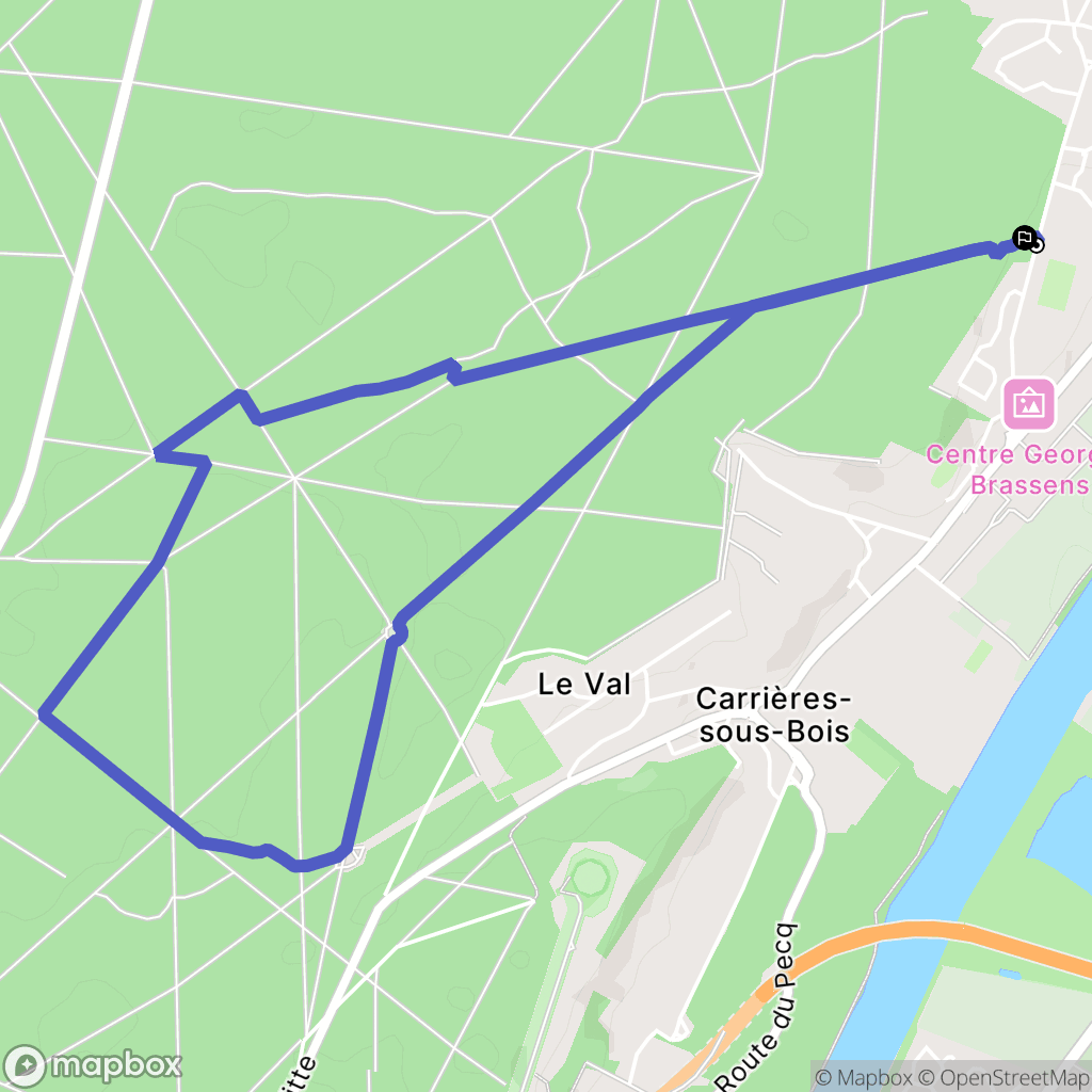Le Mesnil-le-Roi : carte du parcours de randonnée - France