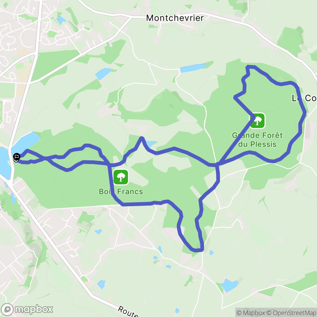 Blanzy : carte du parcours de randonnée - France