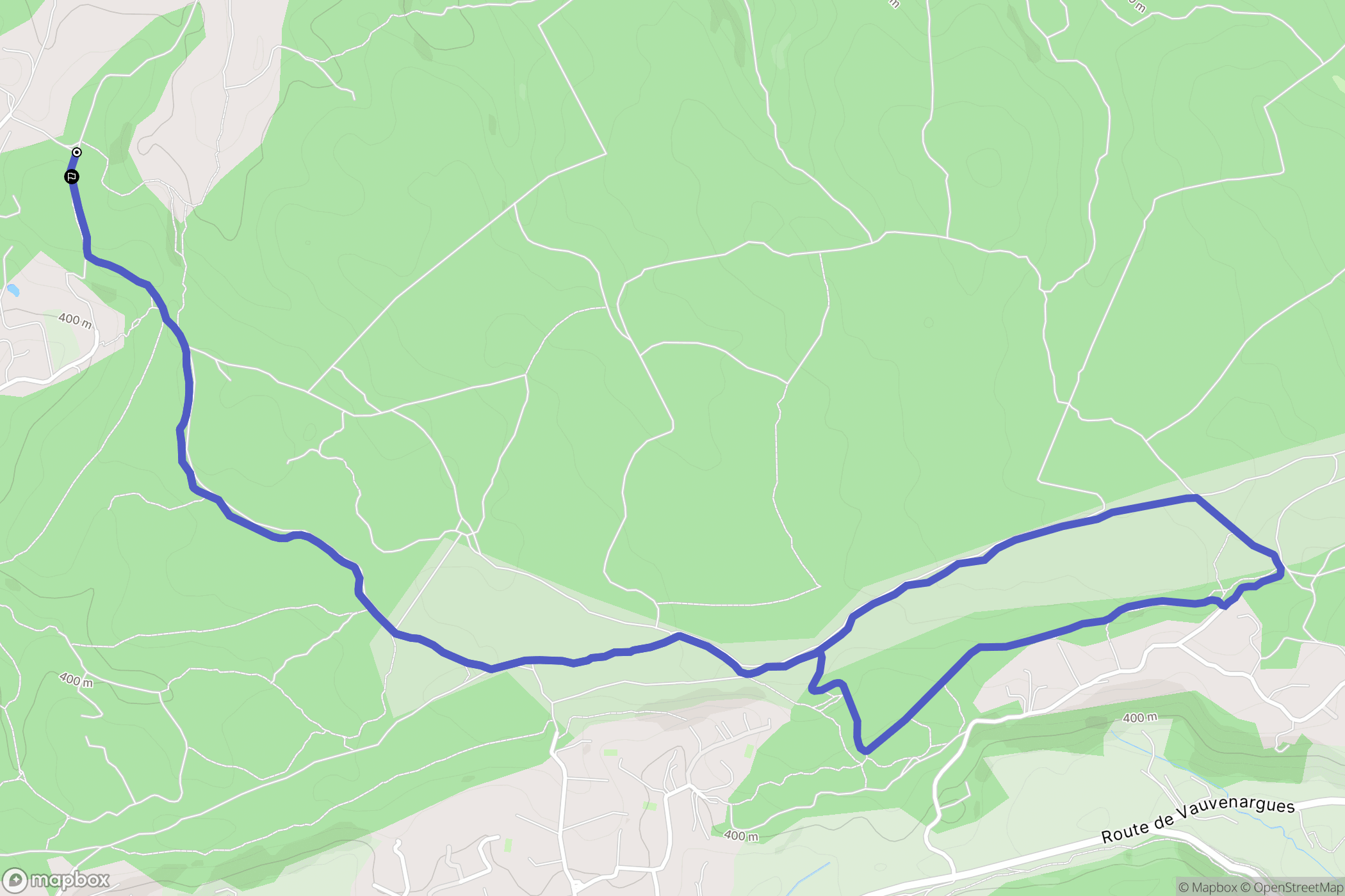 Saint-Marc-Jaumegarde : carte du parcours de randonnée - France