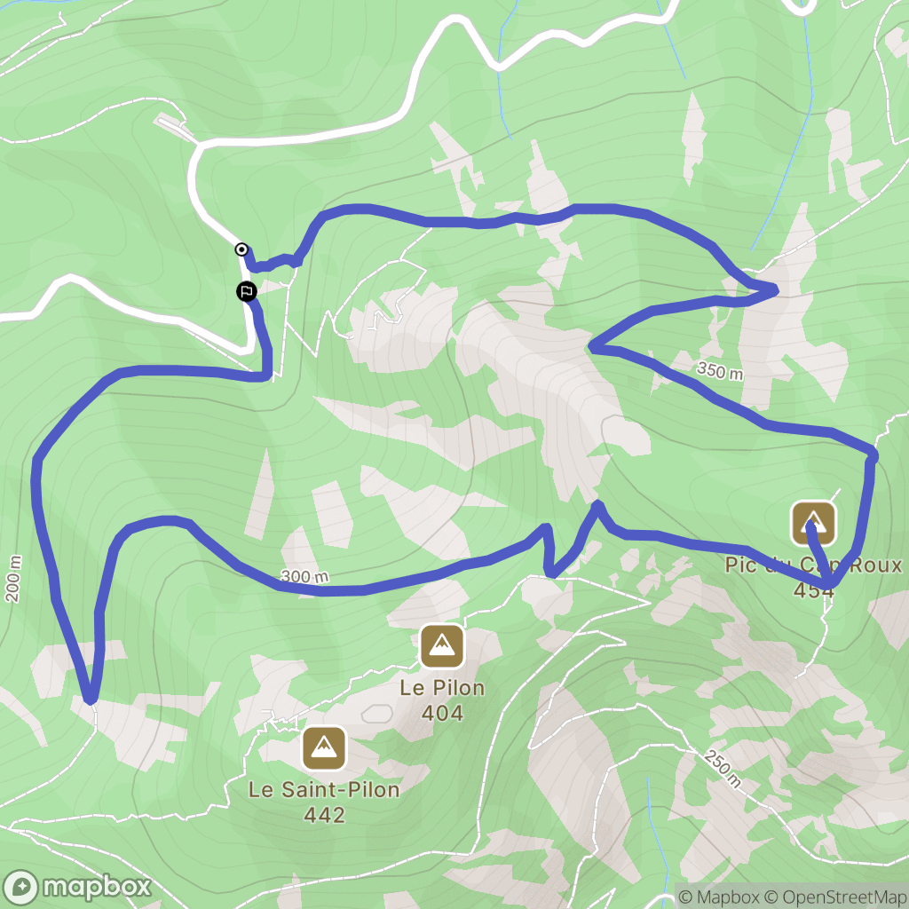Saint-Raphaël : carte du parcours de randonnée - France