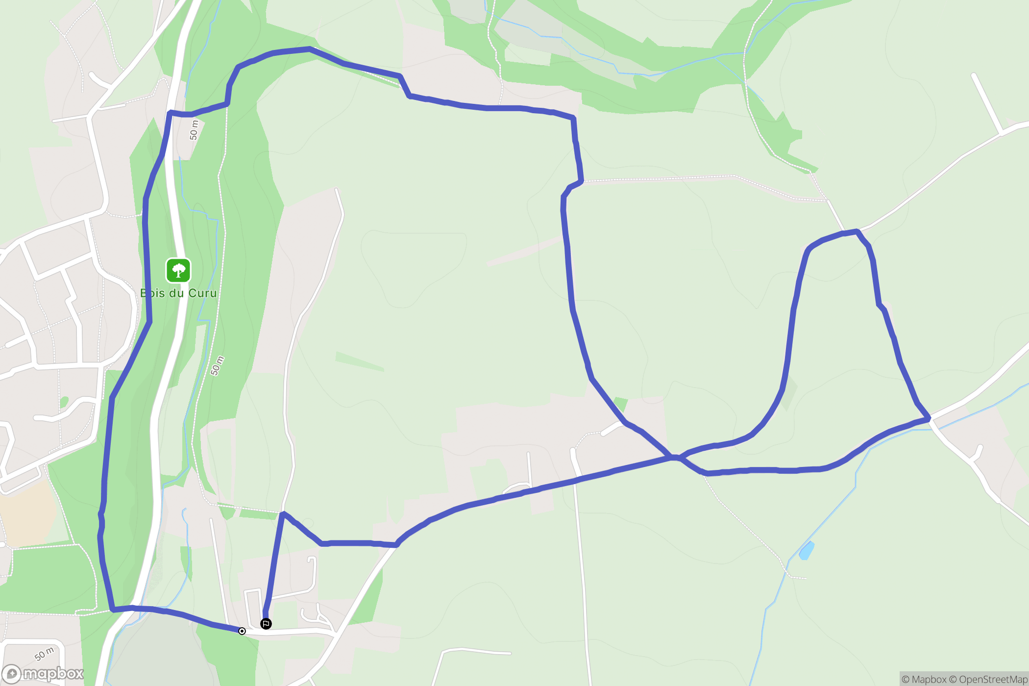 Milizac-Guipronvel : carte du parcours de randonnée - France