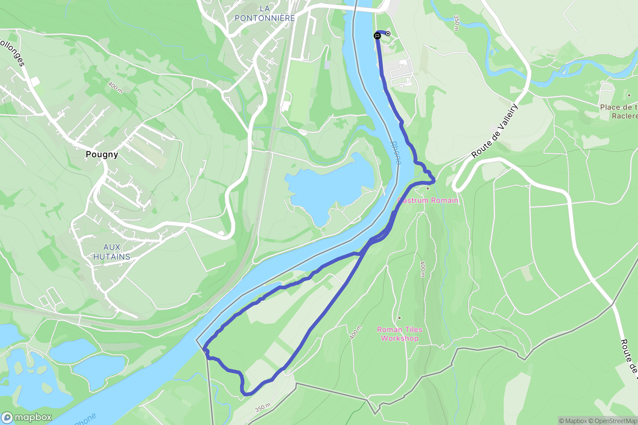 Chancy : carte du parcours de randonnée - Switzerland