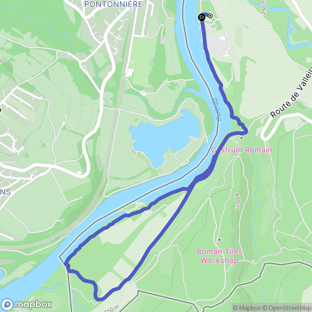 Chancy : carte du parcours de randonnée - Switzerland