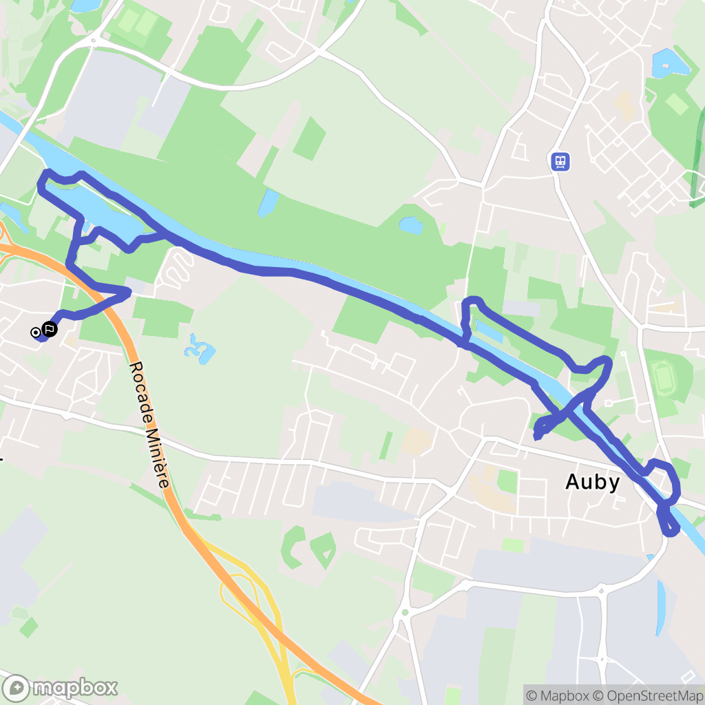 Courcelles-lès-Lens : carte du parcours de randonnée - France