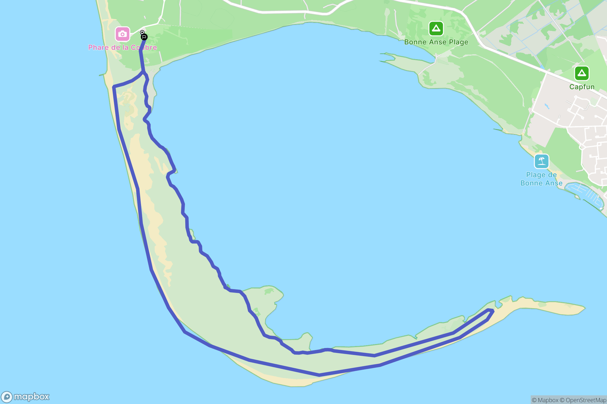 La Tremblade : carte du parcours de randonnée - France