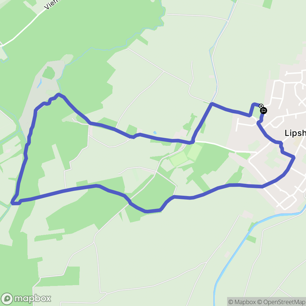 Lipsheim : carte du parcours de randonnée - France