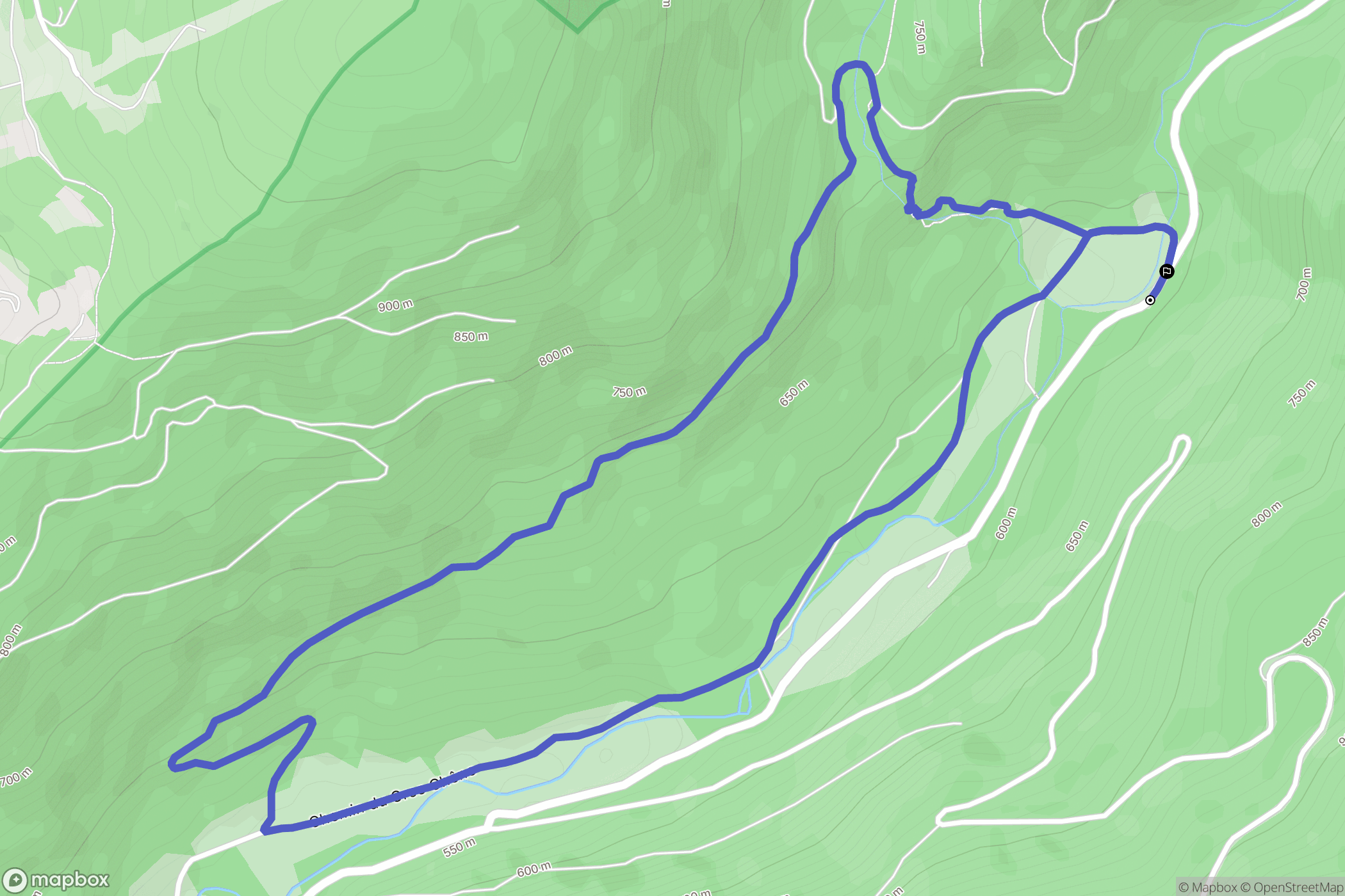 Plancher-les-Mines : carte du parcours de randonnée - France