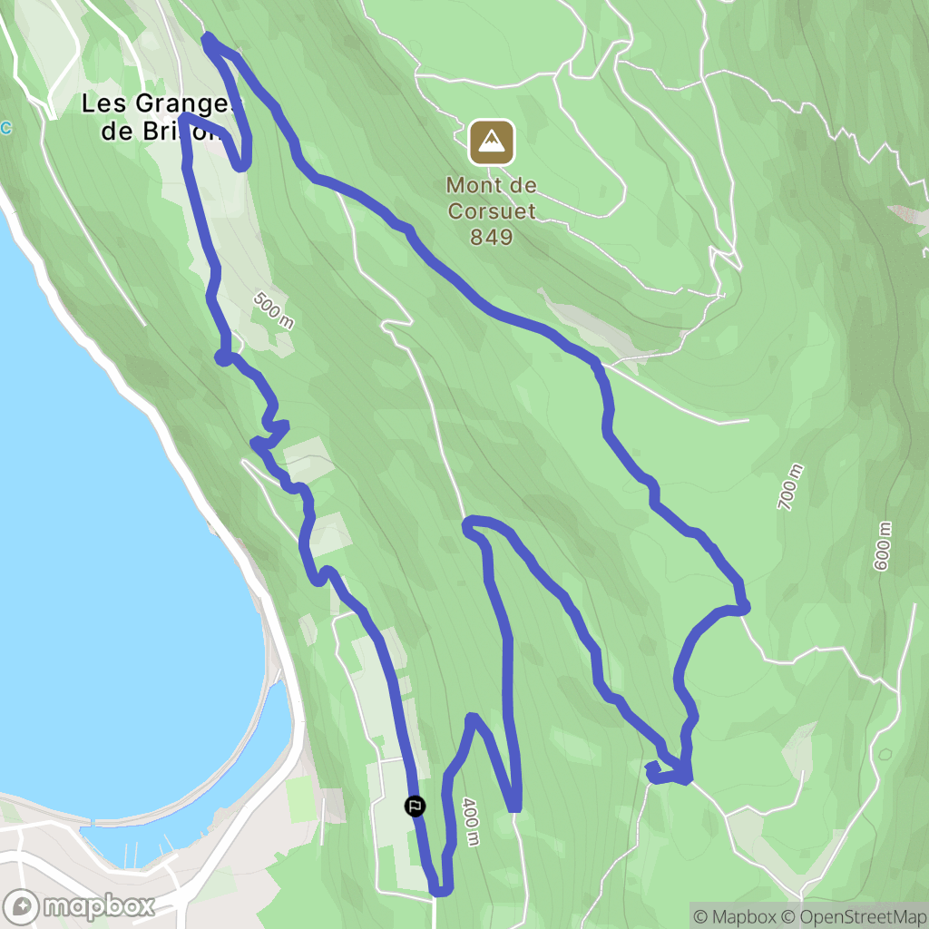 Brison Saint Innocent : carte du parcours de randonnée - France