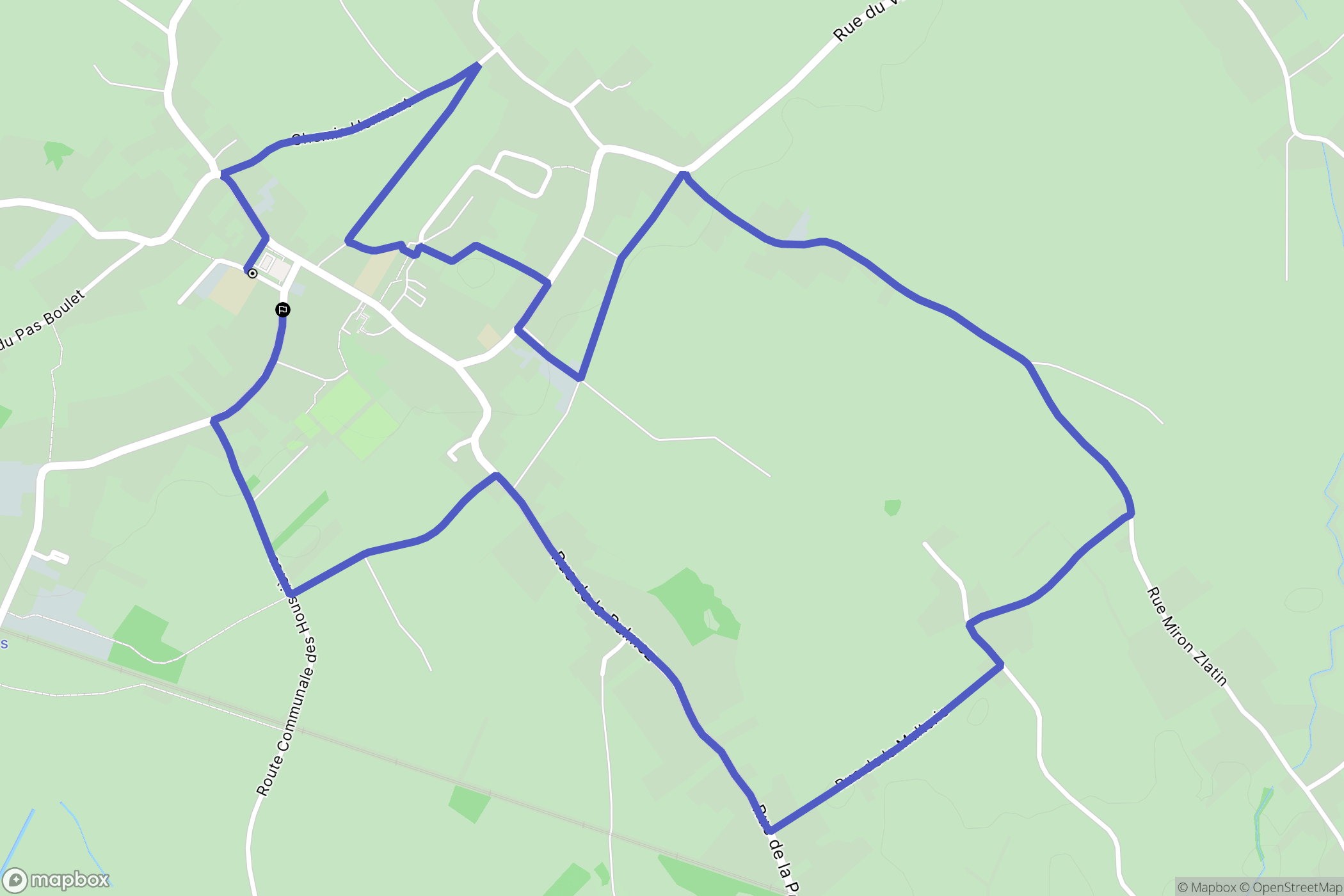 Landas : carte du parcours de randonnée - France