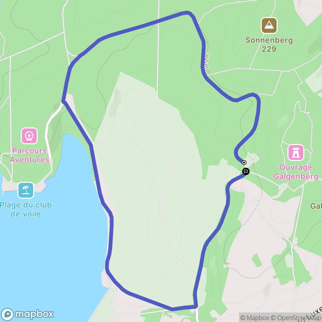 Cattenom : carte du parcours de randonnée - France