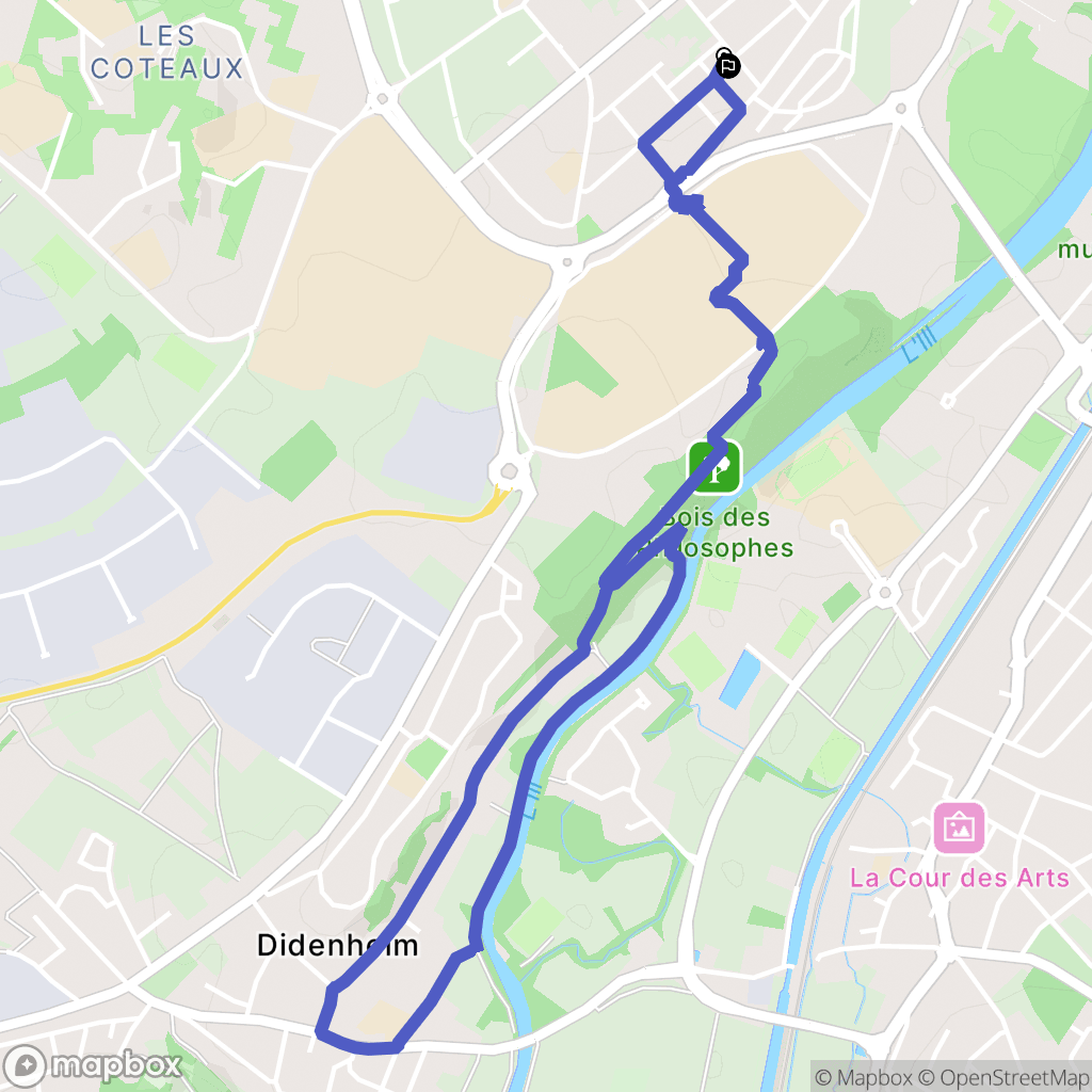 Mulhouse : carte du parcours de randonnée - France